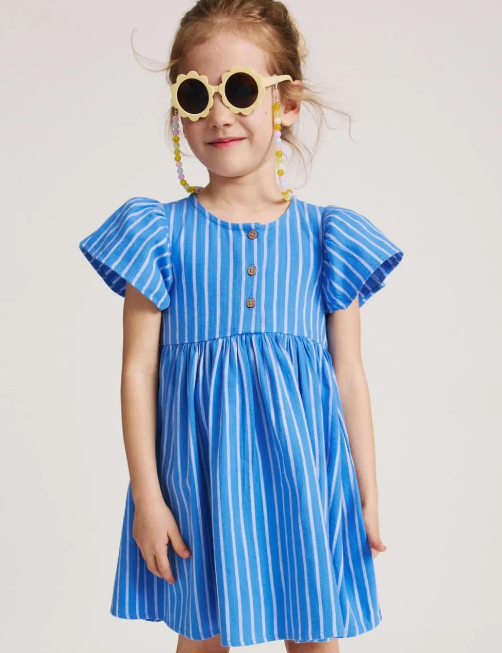 Pure Cotton Striped Dress (2-10 Yrs)