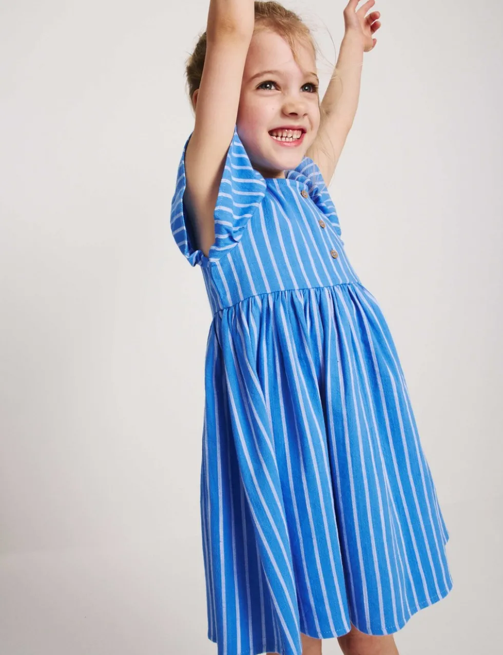 Pure Cotton Striped Dress (2-10 Yrs)