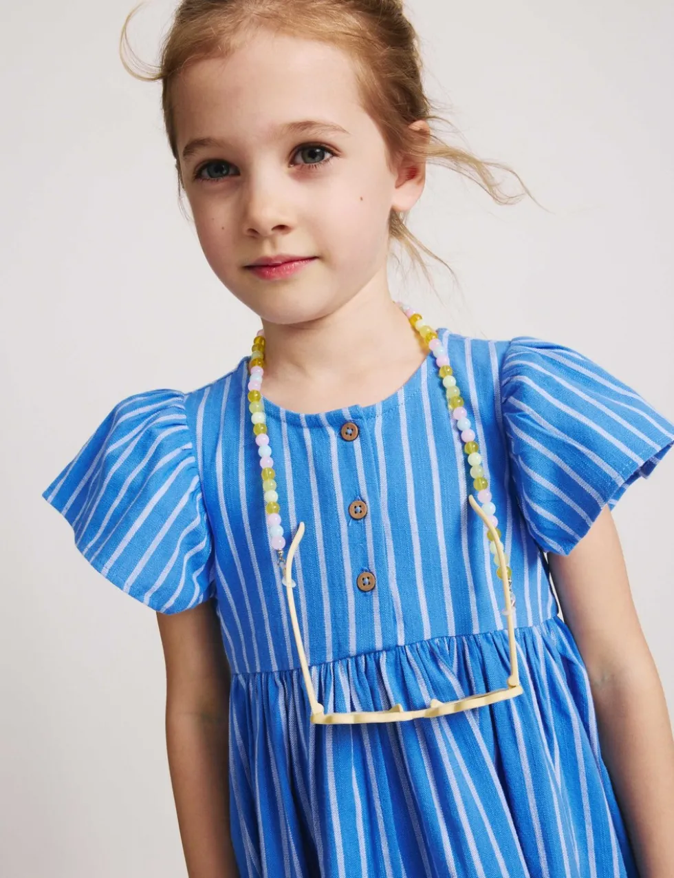 Pure Cotton Striped Dress (2-10 Yrs)