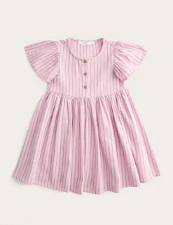 Pure Cotton Striped Dress (2-10 Yrs)