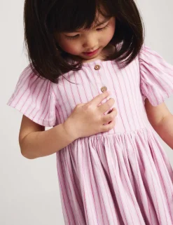 Pure Cotton Striped Dress (2-10 Yrs)