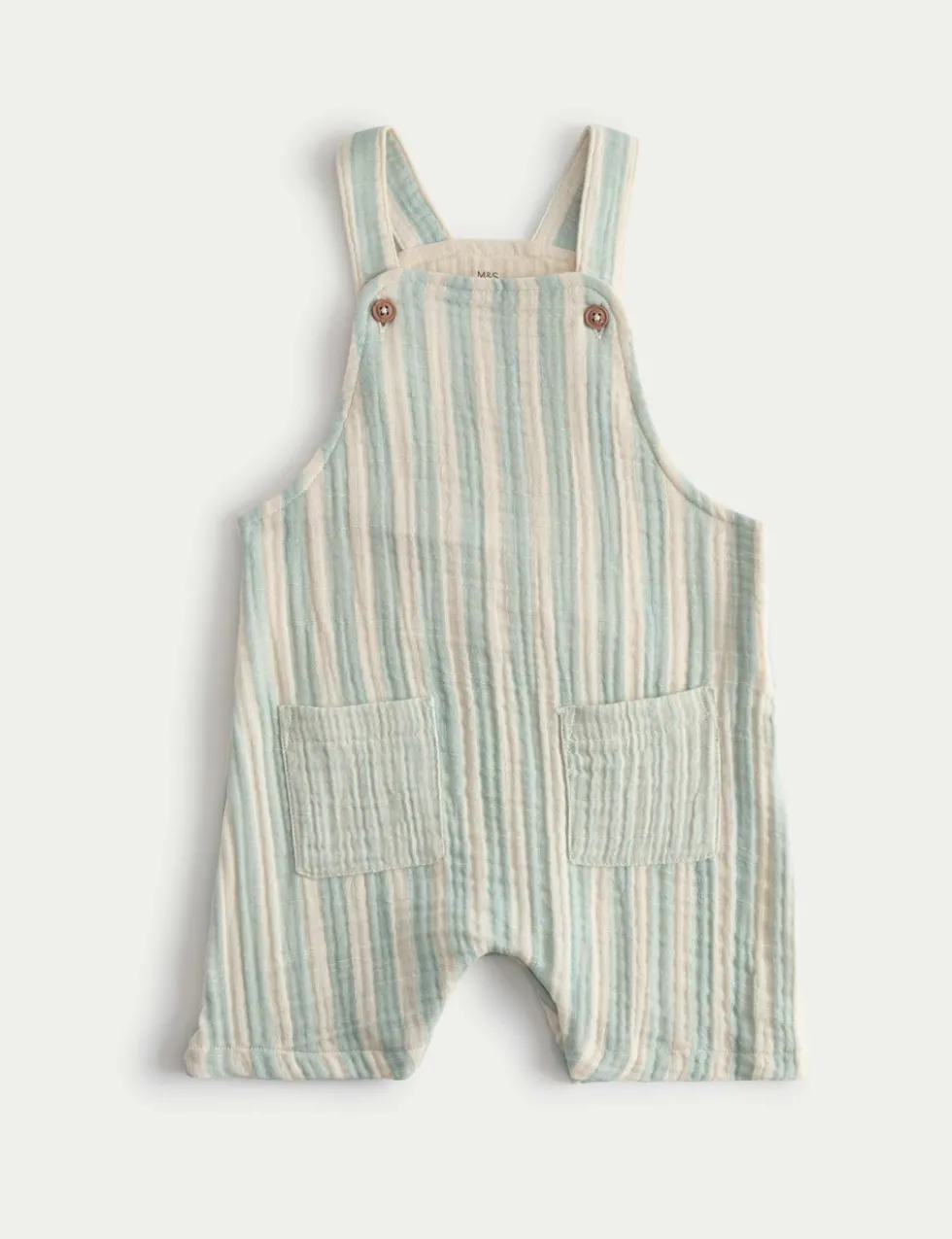 Pure Cotton Striped Dungarees (0-3 Yrs)