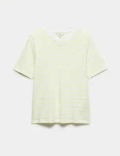 Pure Cotton Striped Everyday Fit T-Shirt