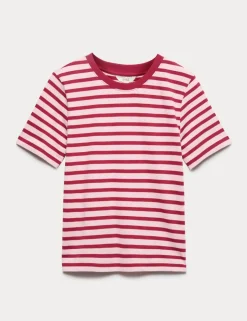 Pure Cotton Striped Everyday Fit T-Shirt