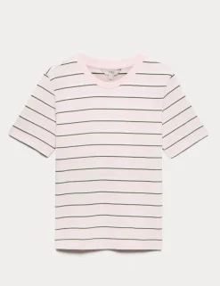 Pure Cotton Striped Everyday Fit T-Shirt