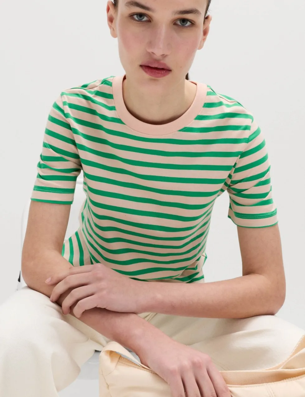 Pure Cotton Striped Everyday Fit T-Shirt