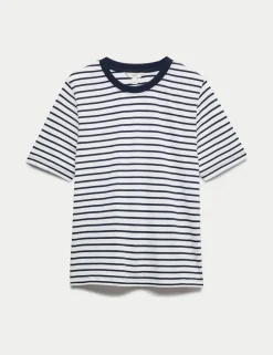 Pure Cotton Striped Everyday Fit T-Shirt