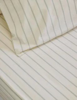 Pure Cotton Striped Fitted Sheet