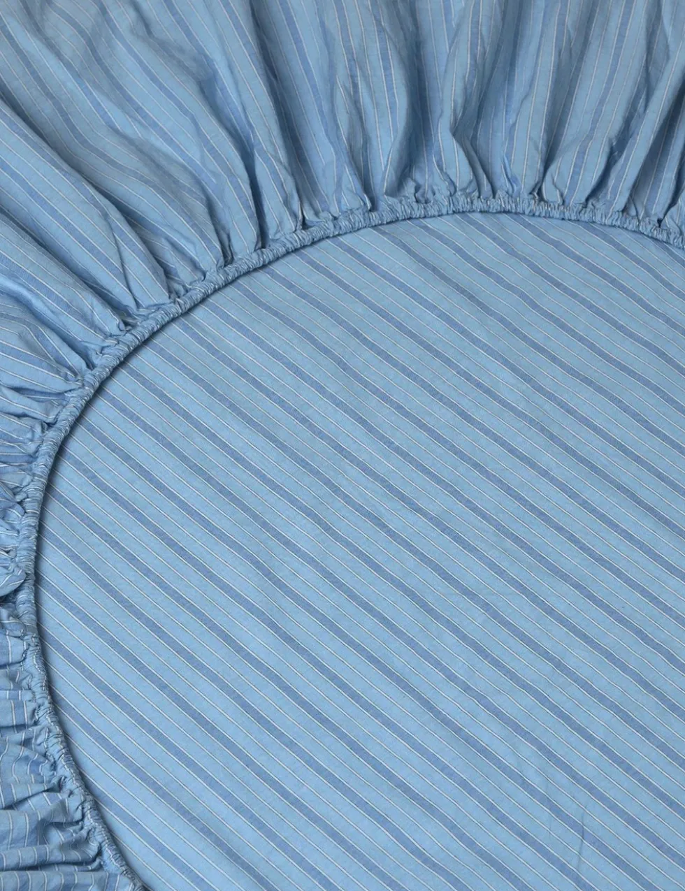 Pure Cotton Striped Fitted Sheet