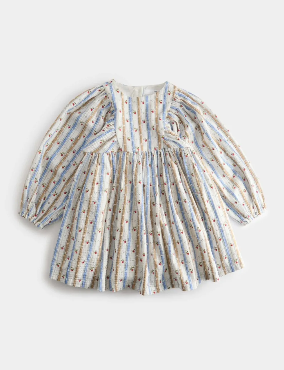 Pure Cotton Striped Floral Dress (1-8 Yrs)