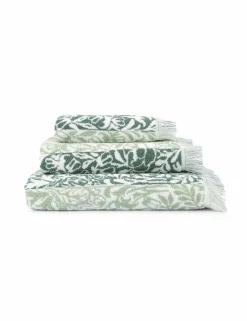 Pure Cotton Striped Floral Towel