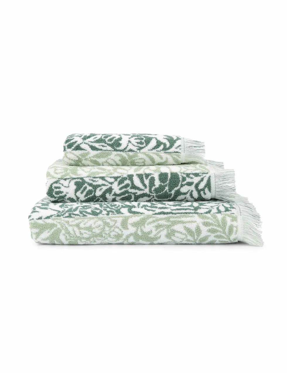 Pure Cotton Striped Floral Towel