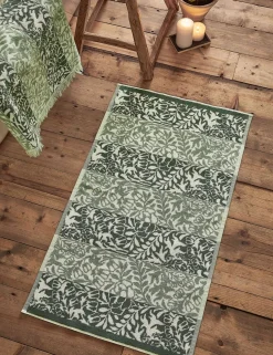 Pure Cotton Striped Floral Towel
