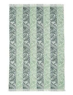 Pure Cotton Striped Floral Towel