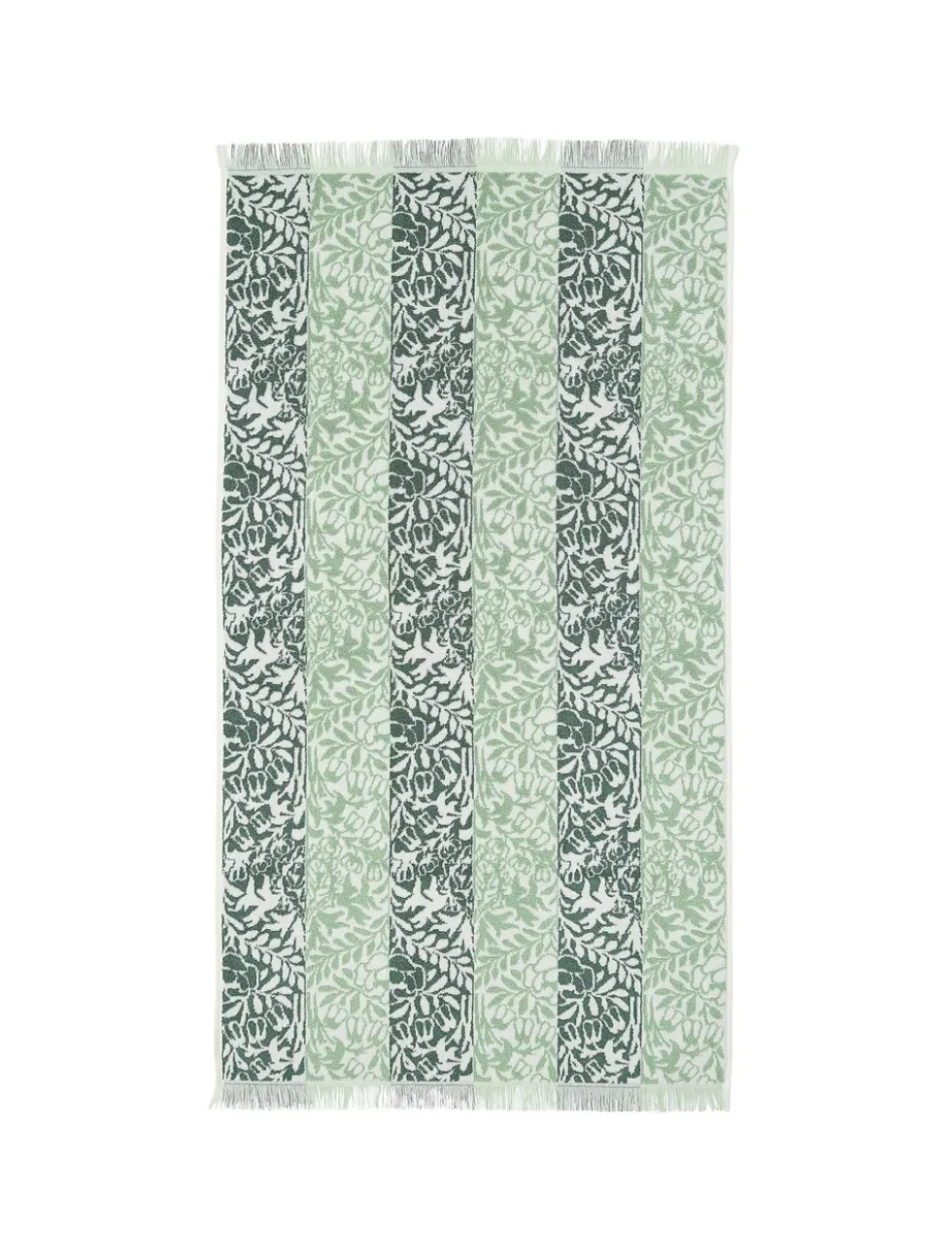 Pure Cotton Striped Floral Towel