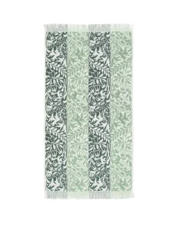 Pure Cotton Striped Floral Towel