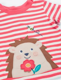 Pure Cotton Striped Hedgehog T-Shirt (3 Mths-8 Yrs)
