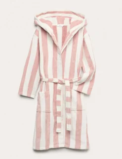 Pure Cotton Striped Hooded Robe (9 Mths-10 Yrs)