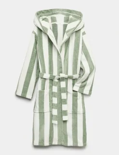 Pure Cotton Striped Hooded Robe (9 Mths-10 Yrs)