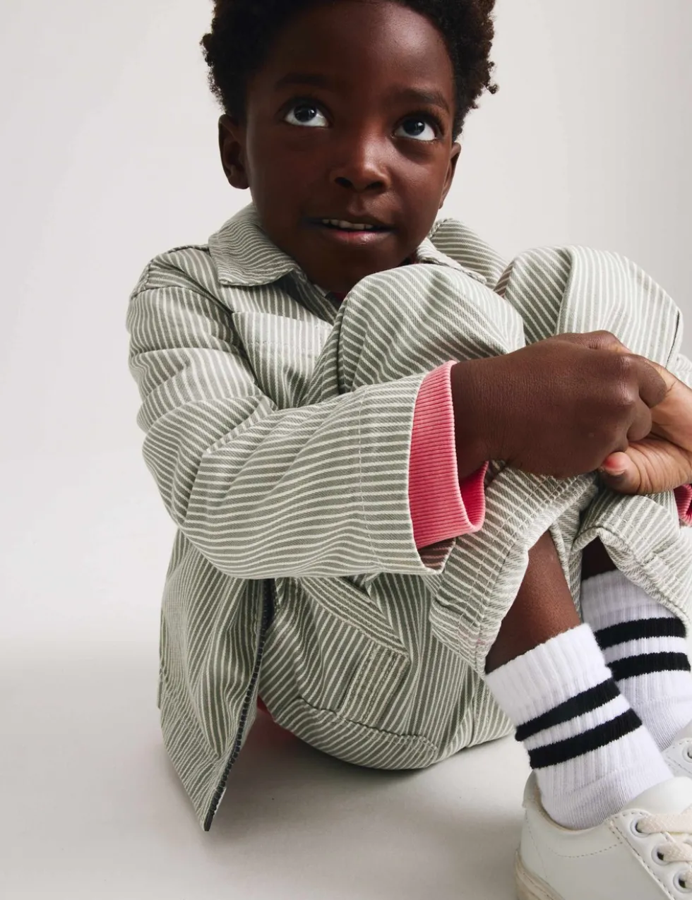 Pure Cotton Striped Jacket (2-8 Yrs)