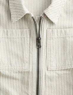 Pure Cotton Striped Jacket (2-8 Yrs)