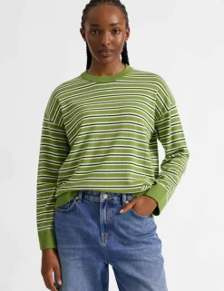 Pure Cotton Striped Jumper