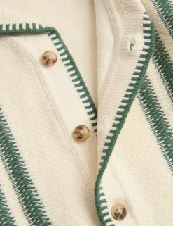Pure Cotton Striped Knitted Shirt (2-8 Yrs)