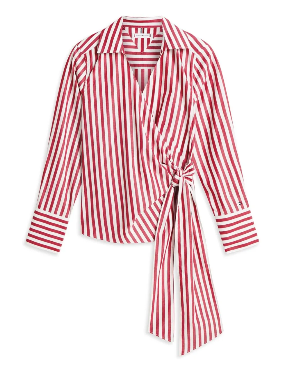 Pure Cotton Striped Knot Front Blouse
