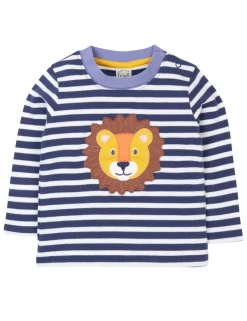 Pure Cotton Striped Lion Top (0-5 Yrs)
