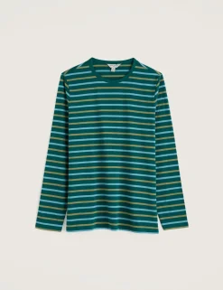 Pure Cotton Striped Long Sleeve T-Shirt