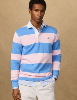Pure Cotton Striped Long Sleeve Rugby Shirt