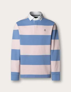 Pure Cotton Striped Long Sleeve Rugby Shirt