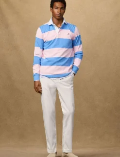 Pure Cotton Striped Long Sleeve Rugby Shirt