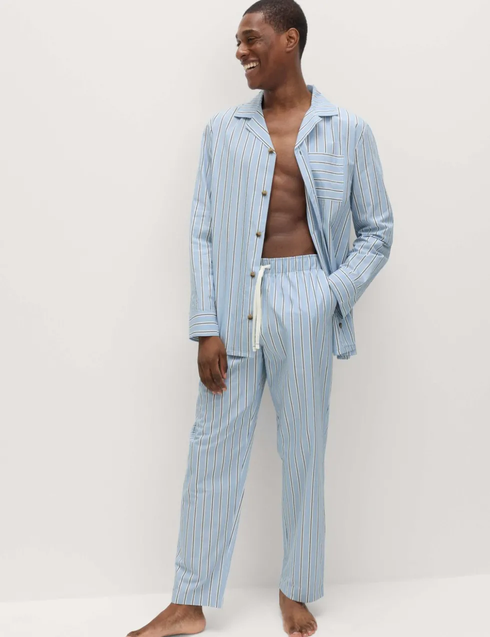 Pure Cotton Striped Loungewear Bottoms