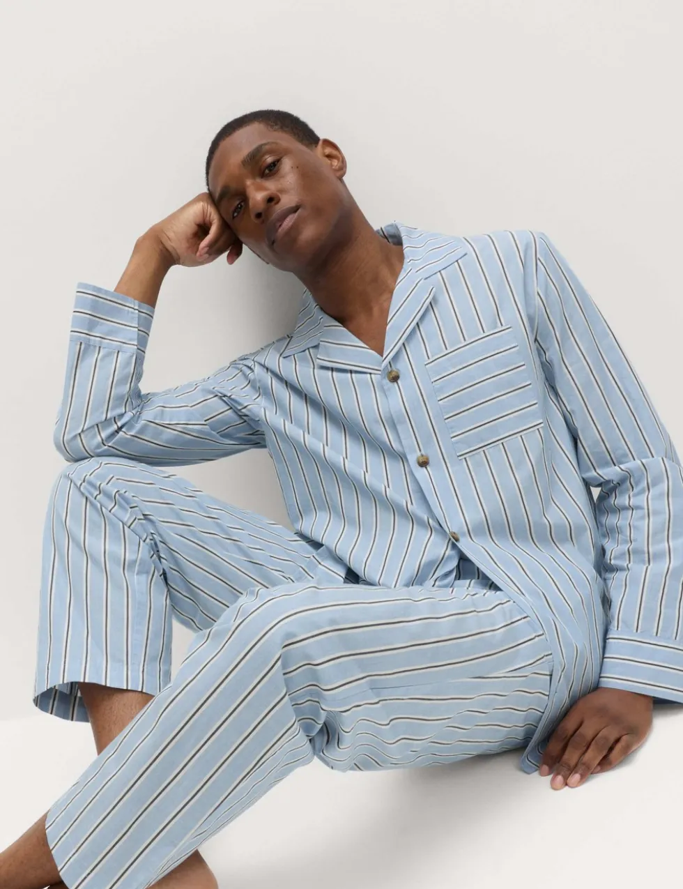 Pure Cotton Striped Loungewear Bottoms