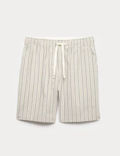 Pure Cotton Striped Loungewear Shorts