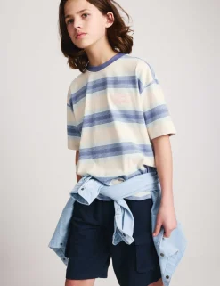 Pure Cotton Striped New Legacy T-Shirt (6-16 Yrs)