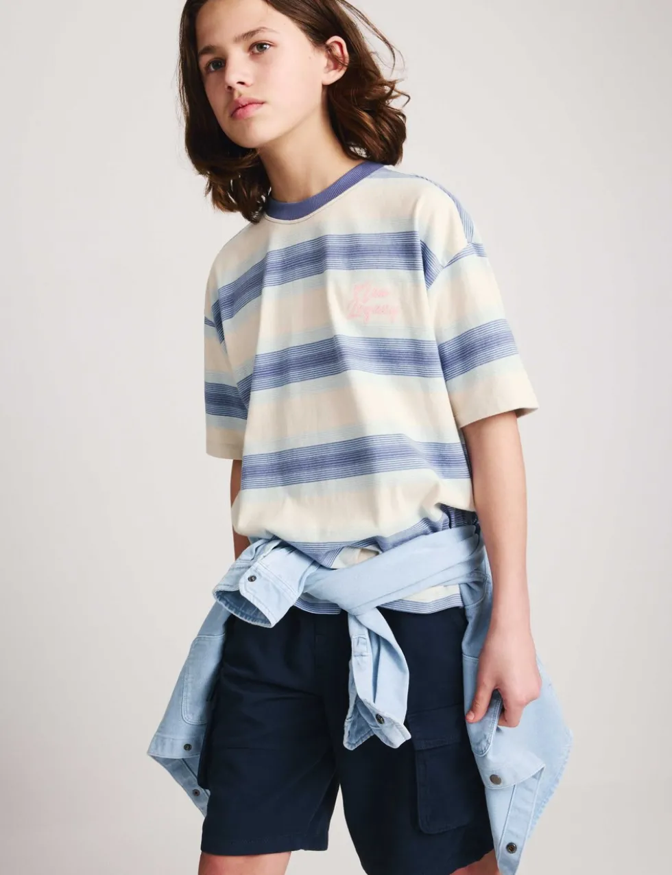 Pure Cotton Striped New Legacy T-Shirt (6-16 Yrs)