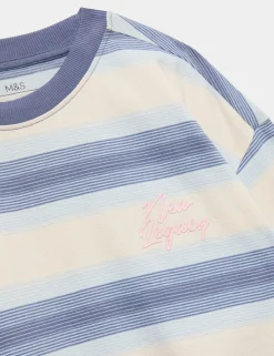 Pure Cotton Striped New Legacy T-Shirt (6-16 Yrs)