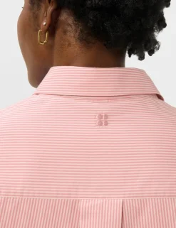 Pure Cotton Striped Oversized Shirt