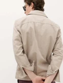 Pure Cotton Striped Overshirt