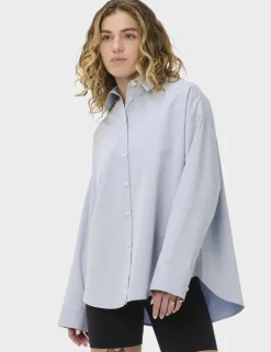 Pure Cotton Striped Oversized Shirt