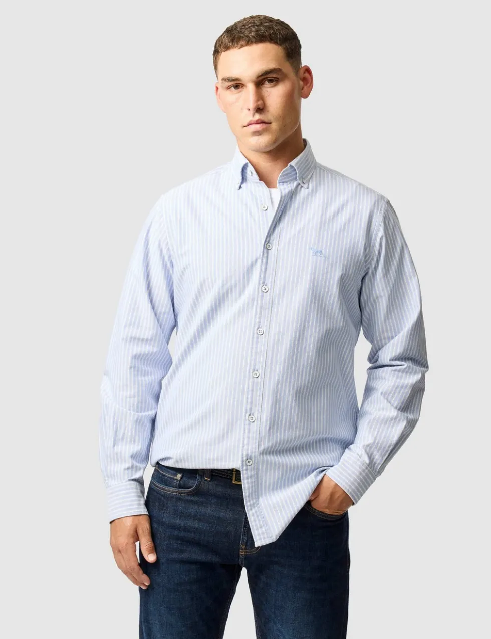 Pure Cotton Striped Oxford Shirt