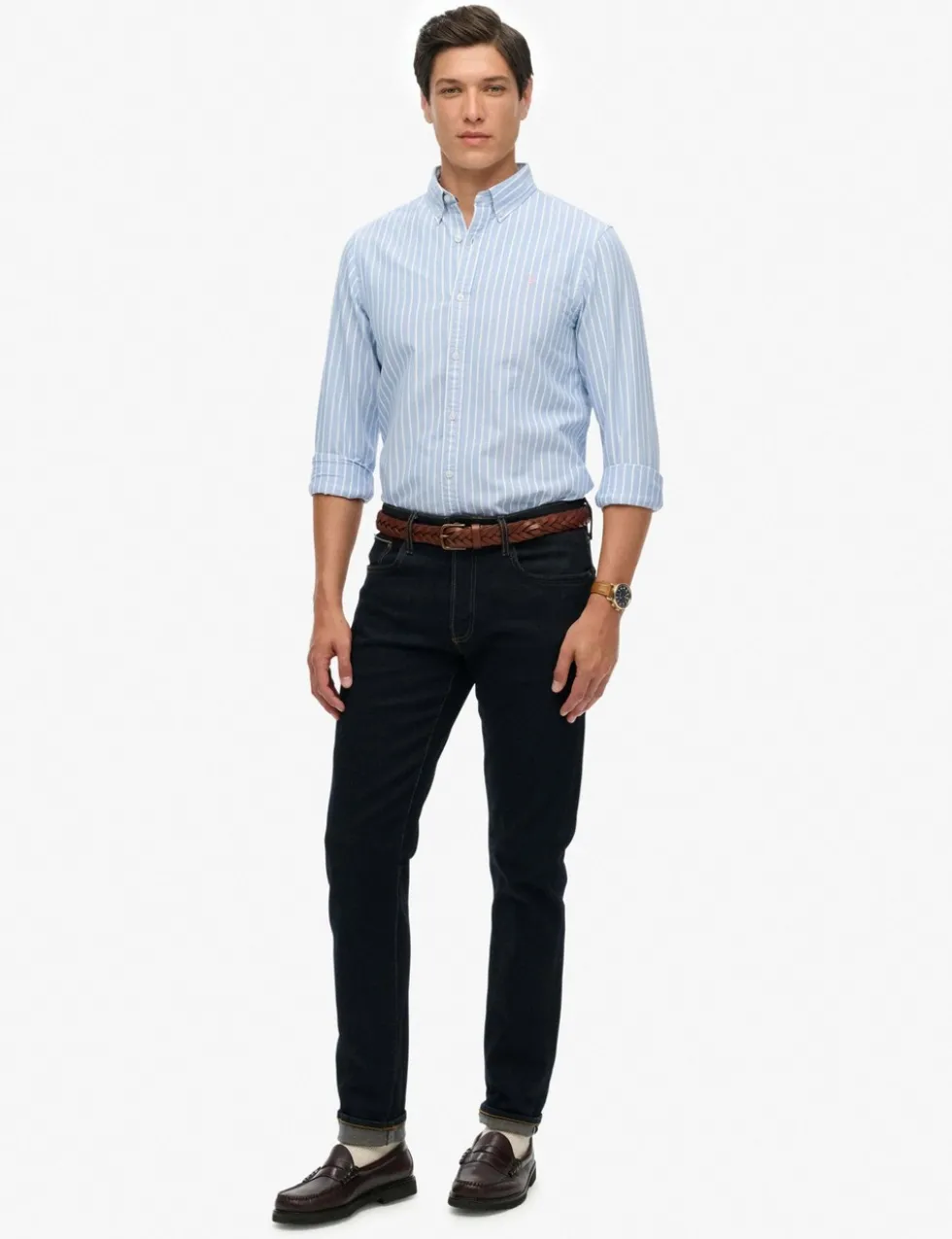 Pure Cotton Striped Oxford Shirt