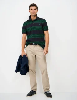 Pure Cotton Striped Polo Shirt