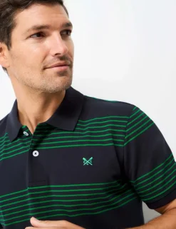 Pure Cotton Striped Polo Shirt