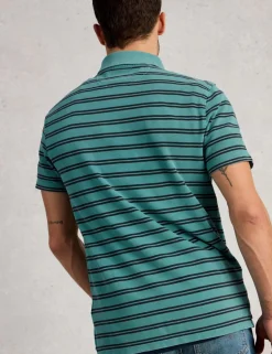 Pure Cotton Striped Polo Shirt