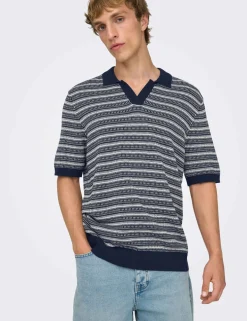Pure Cotton Striped Polo Shirt