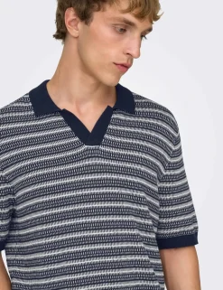 Pure Cotton Striped Polo Shirt