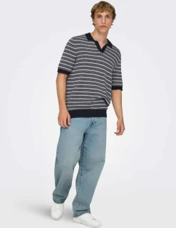 Pure Cotton Striped Polo Shirt